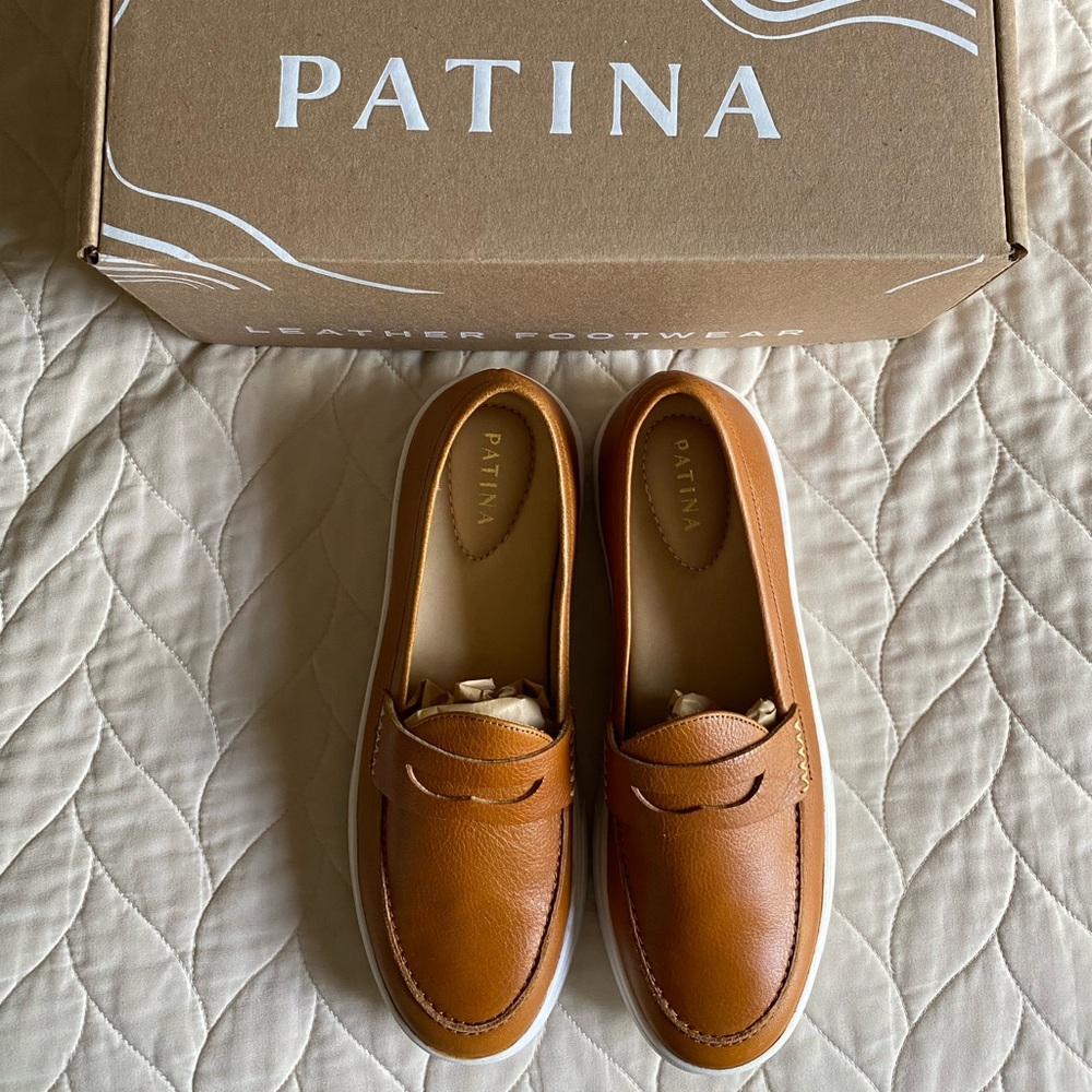 NIB PATINA PORTLAND LEATHER BOARDWALK PENNY LOAFER SHOE DUNE SIZE 10.5 🤎🤎🤎